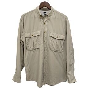 The North Face Tan Long Sleeve Casual Button Down Shirt